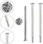 3 Tier 14" Heavy Metal Cake Stand Holder Fruit Plate Stand Fitting Hardware Rod (Silver_Rose) in Silver, alternate view 4