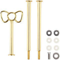 3 Tier 14" Heavy Metal Cake Stand Holder Fruit Plate Stand Fitting Hardware Rod (Golden_Bow) in Golden_bow
