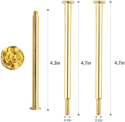 3 Tier 14" Heavy Metal Cake Stand Holder Fruit Plate Stand Fitting Hardware Rod (Golden_Rose) in Golden, alternate view 3