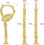 3 Tier 14" Heavy Metal Cake Stand Holder Fruit Plate Stand Fitting Hardware Rod (Golden_Leaves) in Golden-Leaves, alternate