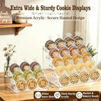 3-Tier & 5-Tier Acrylic Cookie Display Stand Set for Bakers Vendors in Clear, alternate view 4