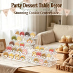3-Tier & 5-Tier Acrylic Cookie Display Stand Set for Bakers Vendors in Clear, alternate view 6