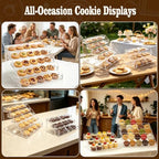 3-Tier & 5-Tier Acrylic Cookie Display Stand Set for Bakers Vendors in Clear, alternate view 7