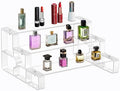 3‐Tier Acrylic Cologne Organizer for Men, Perfume Riser Shelf in Clear