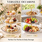 3 Tier Acrylic Cupcake Stand, Clear Dessert Display Tower for Party, White in White, alternate view 4