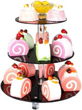 3 Tier Acrylic Cupcake Stand,, Clear Dessert Tower Holder Display with Base for Baby Shower, Birthday Party