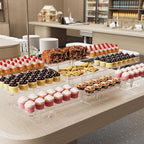 3 Tier Acrylic Cupcake Stand, Transparent Dessert Display in Transparent, alternate view 2