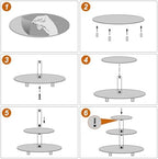 3 Tier Acrylic Cupcake Tower, 10" 12" 14" Round Trays in Transparent, alternate view 5
