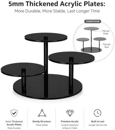 3-Tier Acrylic Display Riser for Lego Botanical, Figurine Stand, alternate view 6