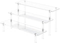 3 Tier Acrylic Display Risers, Large Perfume Organizer Stand (1 Pack) in 11.8x11x5.9 inch in Clear