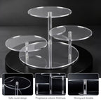 3 Tier Acrylic Display Stand, Clear Display Risers for LEGO Botanicals & Mini Figures, Tabletop Display Shelf, alternate view