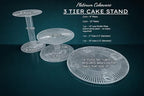 3 Tier Acrylic Wedding Cake Stand (STYLE R300) in CLEAR, alternate view 5