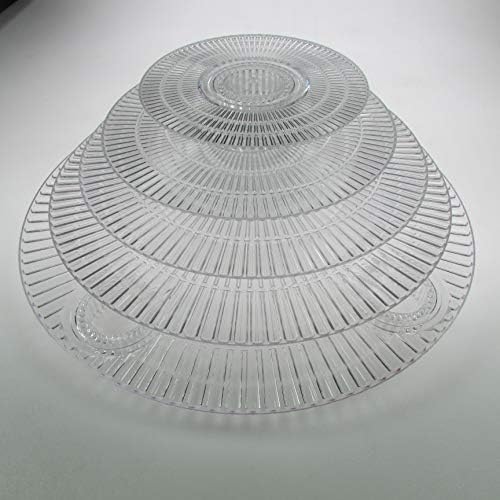 3 Tier Acrylic Wedding Cake Stand (STYLE R300) in CLEAR, alternate view 6