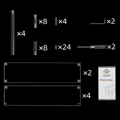 3 Tier Black Acrylic Display Riser Cupcake Stand Display Shelf for Decoration, Collection, Makeup in 4×4×4inch, alternate