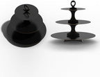 3-Tier Black Cupcake Stand Tower, Holds 12-20 Cupcakes, Sturdy Cardboard, Easy Assembly, Perfect for Parties &, alternate
