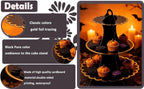 3‐Tier Black Gold Cardboard Cupcake Stand, Disposable Dessert Tower in 9INCH in Black-2PCS, alternate view 5