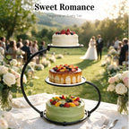 3-Tier Black Iron Cake Stand, Vintage Dessert Serving Tray Holder Cupcake Pastry Fruit Display Rack for Wedding, alternate