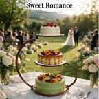 3-Tier bronze Iron Cake Stand, Vintage Dessert Serving Tray Holder Cupcake Pastry Fruit Display Rack for, alternate view 2