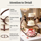 3-Tier bronze Iron Cake Stand, Vintage Dessert Serving Tray Holder Cupcake Pastry Fruit Display Rack for, alternate view 5