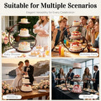3-Tier bronze Iron Cake Stand, Vintage Dessert Serving Tray Holder Cupcake Pastry Fruit Display Rack for, alternate view 7