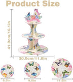 3 Tier Butterfly Cupcake Stand - Easy to Assemble& Reusable(Butterfly) in Butterfly, alternate view 3