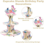 3 Tier Butterfly Cupcake Stand - Easy to Assemble& Reusable(Butterfly) in Butterfly, alternate view 4