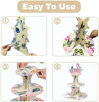 3 Tier Butterfly Cupcake Stand - Easy to Assemble& Reusable(Butterfly) in Butterfly, alternate view 5