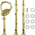 3 Tier Cake Stand Hardware Kit Leaf Gold with Screws and Washers in Gold