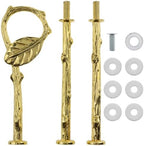 3 Tier Cake Stand Hardware Kit Leaf Gold with Screws and Washers in Gold