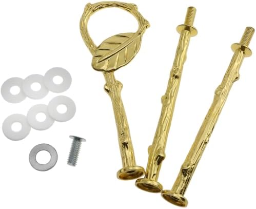 3 Tier Cake Stand Hardware Kit Leaf Gold with Screws and Washers in Gold, alternate view 5