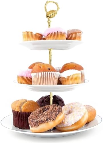 3 Tier Cake Stand Hardware Kit Leaf Gold with Screws and Washers in Gold, alternate view 6