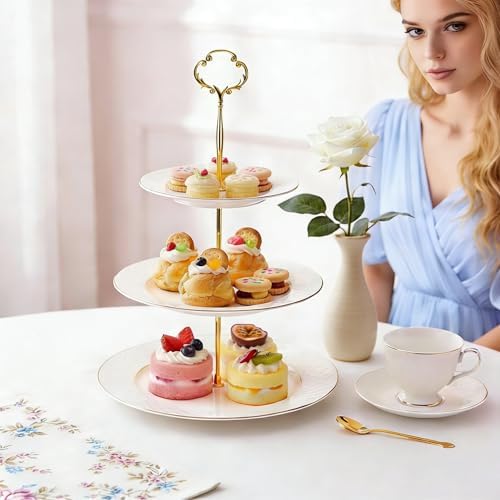 3 Tier Cake Stand Hardware Tiered Tray Plate Hardware Kit Heavy Metal Holder Fruit Plate Stand Food Plate Stand, alternate