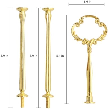 3 Tier Cake Stand Hardware Tiered Tray Plate Hardware Kit Heavy Metal Holder Fruit Plate Stand Food Plate Stand, alternate