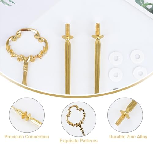 3 Tier Cake Stand Hardware Tiered Tray Plate Hardware Kit Heavy Metal Holder Fruit Plate Stand Food Plate Stand, alternate