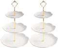 3 Tier Ceramic Combination Cupcake Stand Holder, Cupcake Stand Tower with Tiered Serving Tray for, Donuts