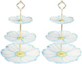 3 Tier Ceramic Combination Cupcake Stand Holder, Cupcake Stand Tower with Tiered Serving Tray for, Donuts