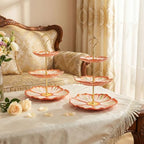 3 Tier Ceramic Combination Cupcake Stand Holder, Cupcake Stand Tower with Tiered Serving Tray for, Donuts, alternate view 2