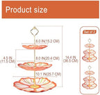 3 Tier Ceramic Combination Cupcake Stand Holder, Cupcake Stand Tower with Tiered Serving Tray for, Donuts, alternate view 3