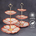3 Tier Ceramic Combination Cupcake Stand Holder, Cupcake Stand Tower with Tiered Serving Tray for, Donuts, alternate view 4