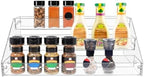 3-Tier Clear Acrylic Spice Rack Organizer for Cabinet Countertop in Clear