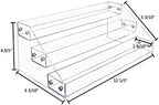 3-Tier Clear Acrylic Spice Rack Organizer for Cabinet Countertop in Clear, alternate view 3