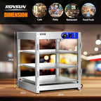 3-Tier Commercial Food Warmer, Pizza Warmer Food Warmer Display with LED Lighting Removable Shelves Glass Door, alternate