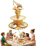 3 Tier Construction Cupcake Stand, Cupcake Stand Cardboard - Easy to Assemble& Reusable(3Vehicle) in 3vehicle