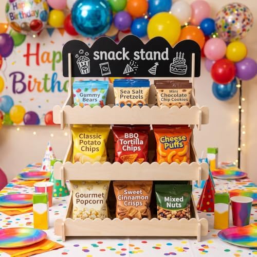 3-Tier Cookie Display Stand for Market Booths, Craft Fairs & Events in Natural, alternate view 2