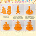 3-Tier Cupcake Stand 2 Pack Dessert Cup Cake Stand Tower Paper Round Cake Display Serving Plate for Anniversary, alternate
