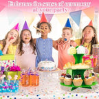 3-Tier Cupcake Stand 2 Pack Dessert Cup Cake Stand Tower Paper Round Cake Display Serving Plate for Anniversary, alternate