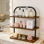 3 Tier Cupcake Stand 2 PACK Wooden Metal Cupcake Stand Reusable Cupcake Display Stand Tiered Tray Stand Dessert, alternate