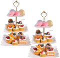 3 Tier Cupcake Stand Cake Stand - Plastic Tiered Serving Tray for Desserts, Candy, and Treats - Perfect for