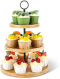 3 Tier Cupcake Stand, Cake Stand Tower, Dessert Table Display Set for Party in Yellow