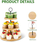 3 Tier Cupcake Stand, Cake Stand Tower, Dessert Table Display Set for Party in Yellow, alternate view 4